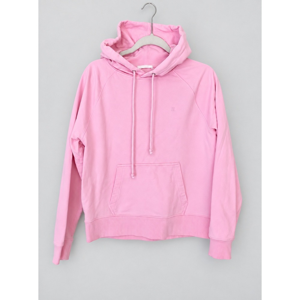 Helmut Lang Pink Cotton HL Logo Hoodie Sweatshirt HLW54290 L03DW503 Size M